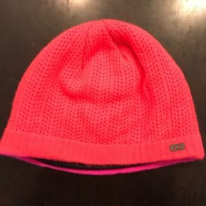 Childs bright pink hat